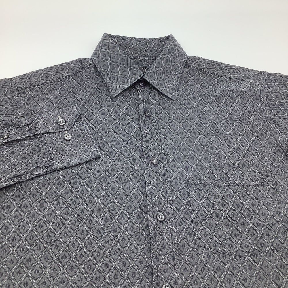 Bugatchi Mens Long Sleeve Button Up Shirt Size Medium‎
